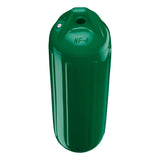 Forest Green boat fender, Polyform NF-4 angled shot