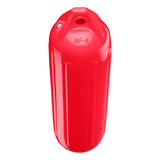 Red boat fender, Polyform NF-4 angled shot