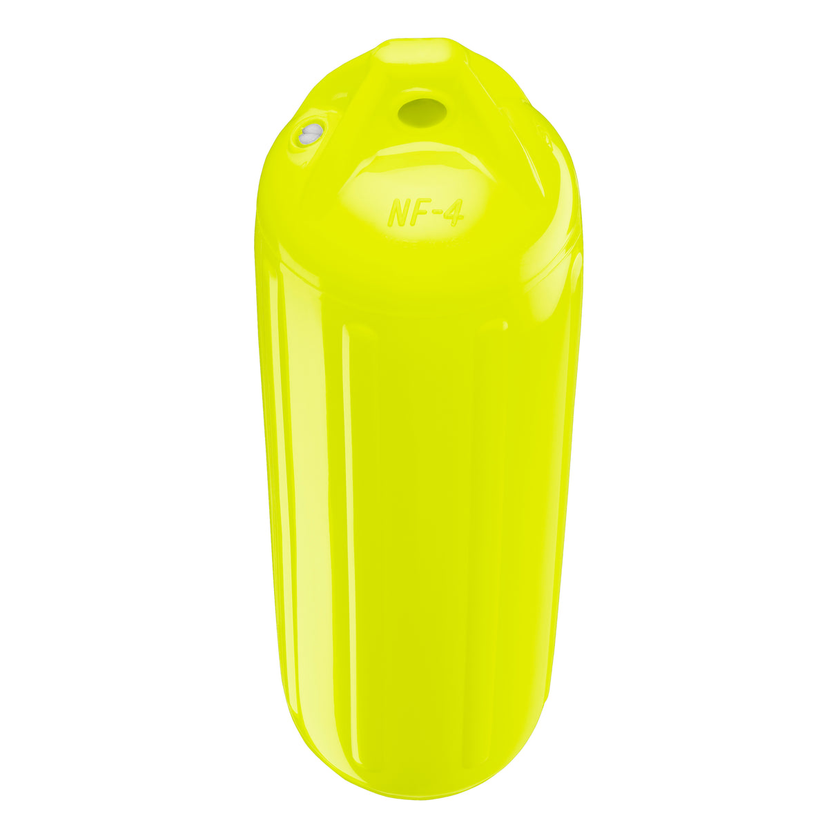 Saturn Yellow boat fender, Polyform NF-4 angled shot