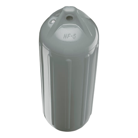 Grey boat fender, Polyform NF-5 angled shot