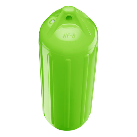 Lime boat fender, Polyform NF-5 angled shot
