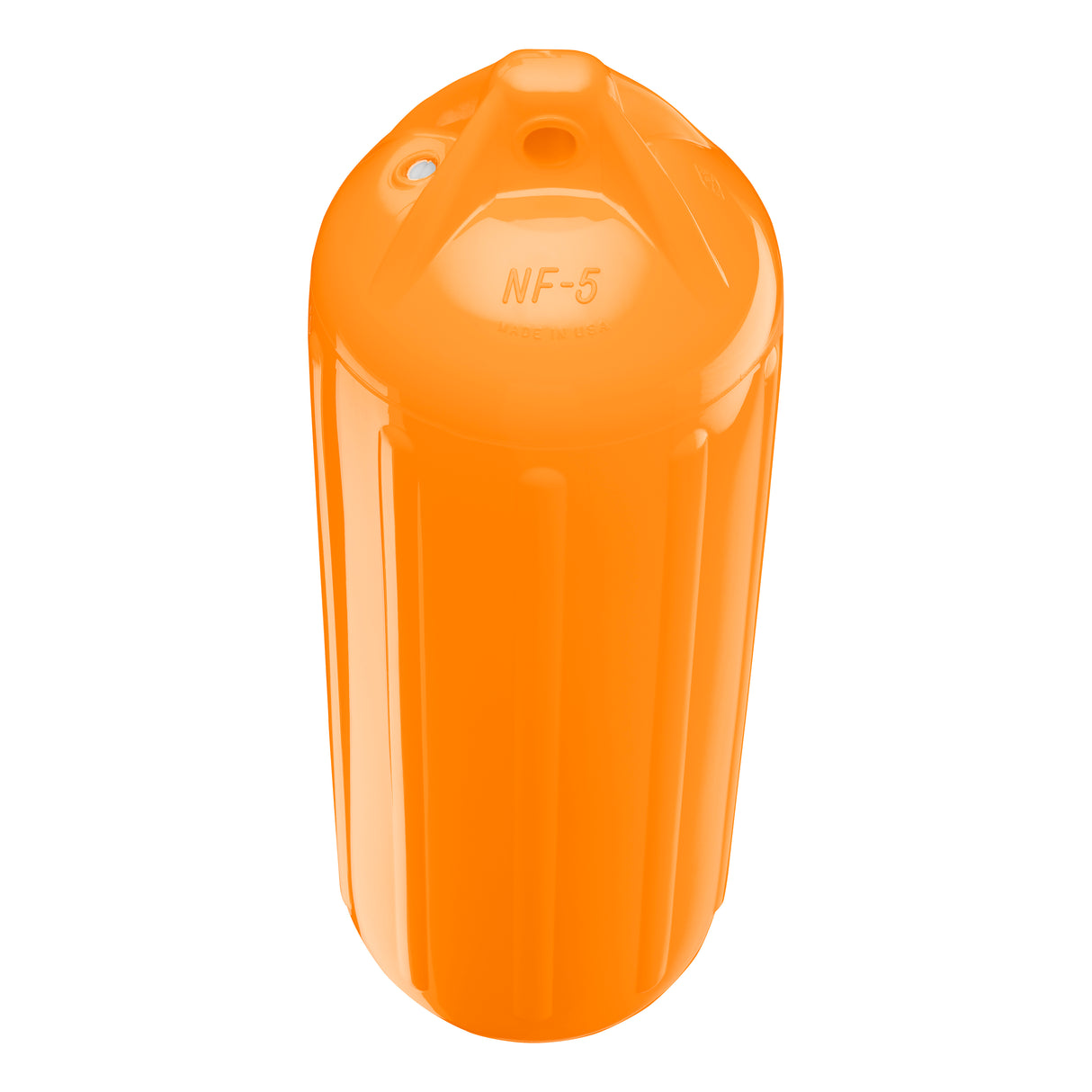 Orange boat fender, Polyform NF-5 angled shot