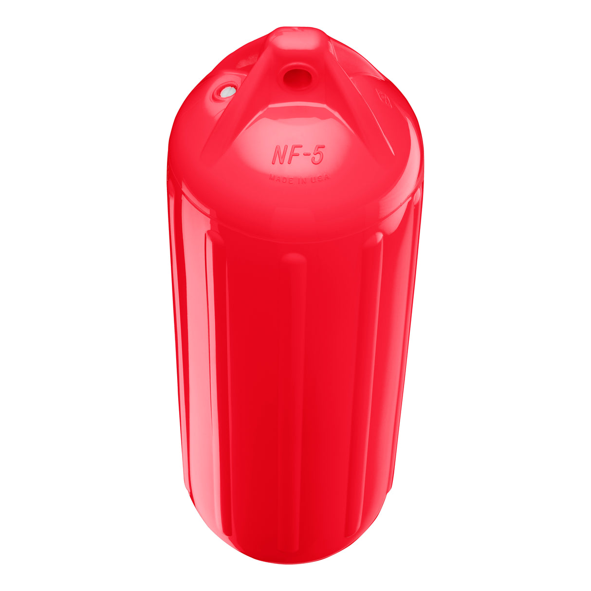 Red boat fender, Polyform NF-5 angled shot